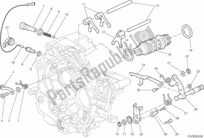 All parts for the Shift Cam - Fork of the Ducati Monster 796 ABS Thailand 2014